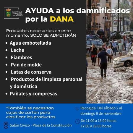 Recogida solidaria destinada a los damnificados por la DANA